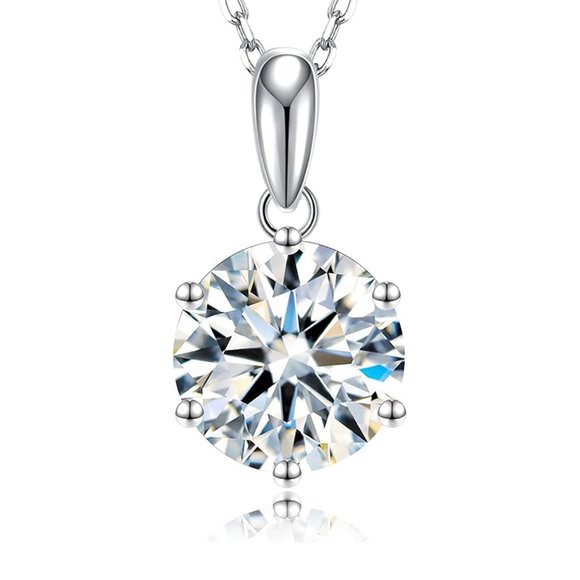 Certified 5ct. t.w. Diamond Brilliant Cut Necklace - Picture 1 of 16